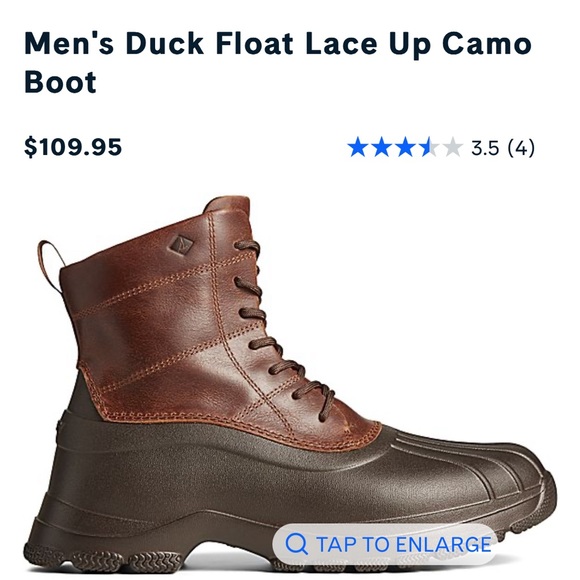 Sperry Men’s Duck Float Lace Up Camo Boot, size 9 - Picture 6 of 6